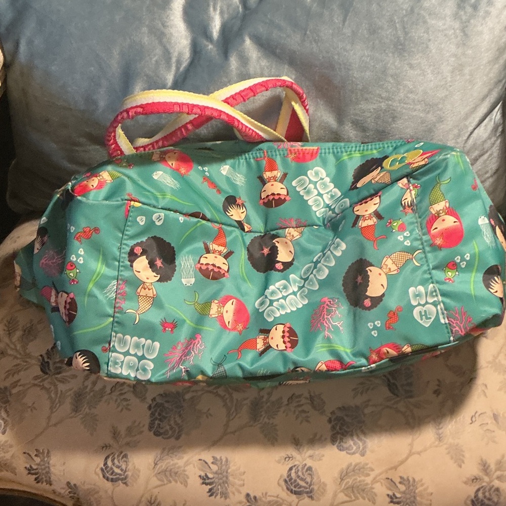 Charming Harajuku Lovers Mermaid Tote Bag with Colorful Characters - Picture 5 of 5